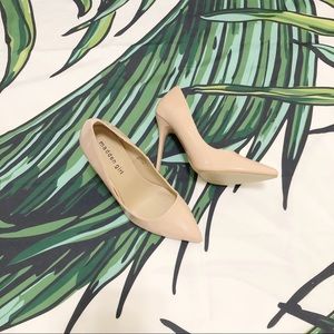 MADDEN GIRL Patent Leather Nude Heels